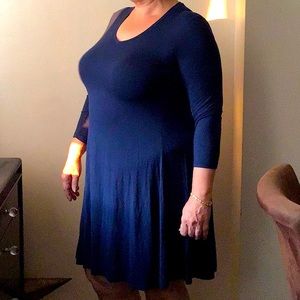 Style&Co Navy Stretchy Dress
